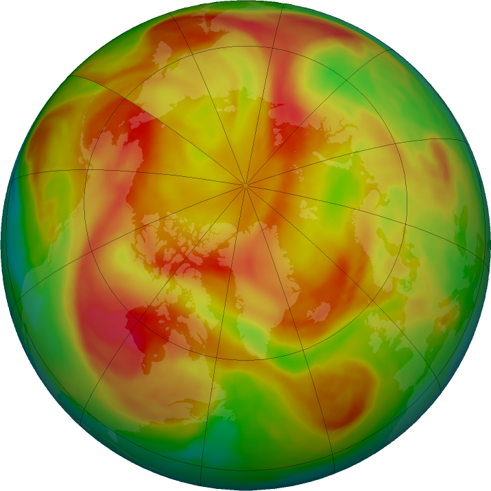 Arctic ozone map for 05 April 2018